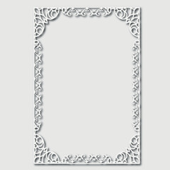 Frame, in the style of an ornament, Vector illustration eps 10, Art.