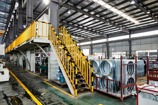 Jiangsu, China, Asia - December 4, 2018: Mechanical equipment in the factory is working