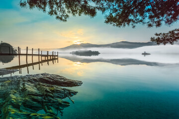 Sunrise at Derwentwater in The Lake District
