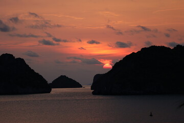 Sunset in vietnam
