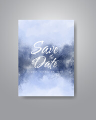 Save the date with watercolor background. Design for your invitation.