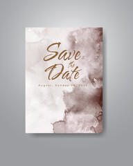 Save the date with watercolor background. Design for your invitation.