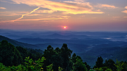 sunrise in the mountains