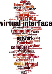 Virtual interface word cloud