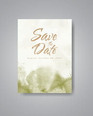 Save the date with watercolor background. Design for your invitation.