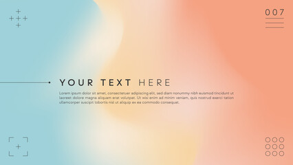 Template of a colorful gradient background with text.