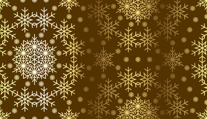 Christmas snowflake seamless pattern for winter holiday ornament