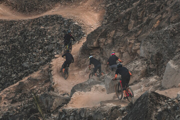 man on a mountain bike