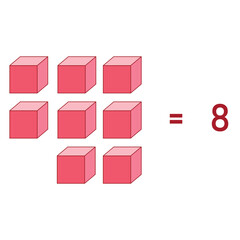 Obraz premium base ten block model of eight number.