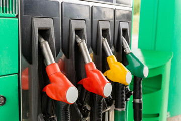 Colorfull fuel gasoline dispenser background.