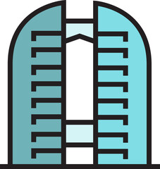 office tower icon illustration