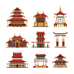 illustration of chinese temple