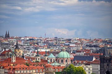 Fototapeta na wymiar Prague panorama cityscape Czech Republic