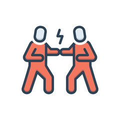 Color illustration icon for enemy