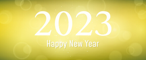 Obraz na płótnie Canvas Happy new year 2023 incription on blurred background