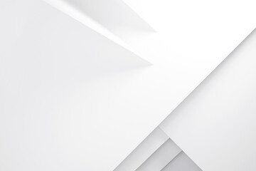Abstract  white and gray color, modern design background with geometric shape. 3D render illustration.