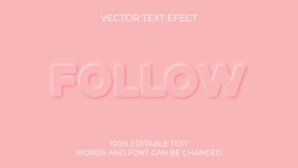 Follow neumorphism editable text effect
