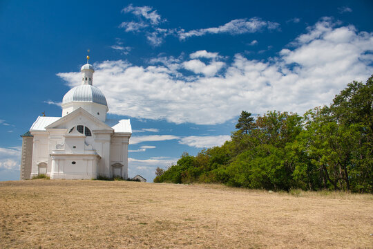 Saint Sebastian&rsquo;s Chapel on the hill. The Way of the Cross on Holy Hill in summer.. Moravia region.