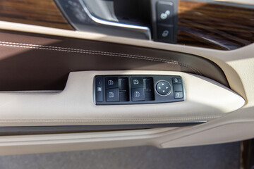 Obraz na płótnie Canvas Car window lifter buttons close-up