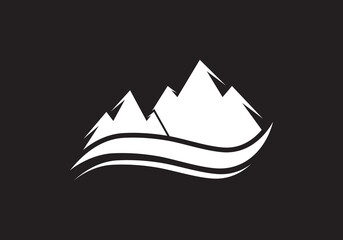 Obraz premium this is a creative mountain business logo 