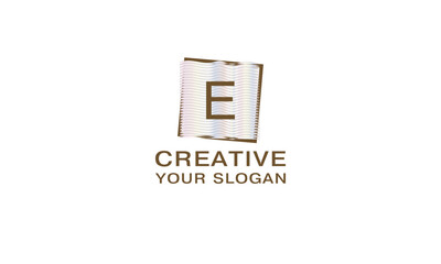 Modern letter E logo design. Business monogram, digital technology concept icon, company.