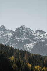 snow covered mountains in Austria 
