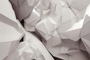 3D Wallpaper White geometrical pattern
