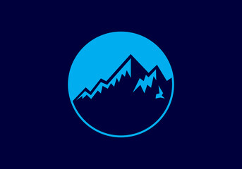 this is a creative mountain business logo 