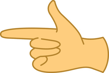 pointing hand gesture illustration