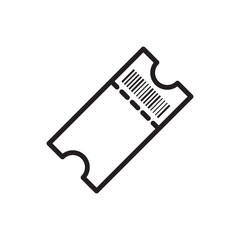 Ticket Icon Vector Illustration Flat Design