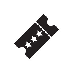 Ticket Icon Vector Illustration Flat Design