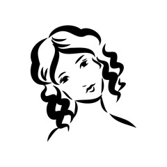 vintage illustration with beautiful fashion girl retro fashion vector