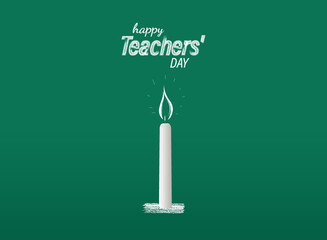 Happy Teacher's day concept vector illustration background. Creative teacher's day vector education concept.