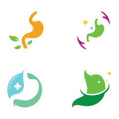 Stomach health and stomach care template logo design. Logo sign for doctor, business and branding.