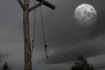 Gallows  a structure, usually wooden, used to carry out the death penalty by hanging. People...