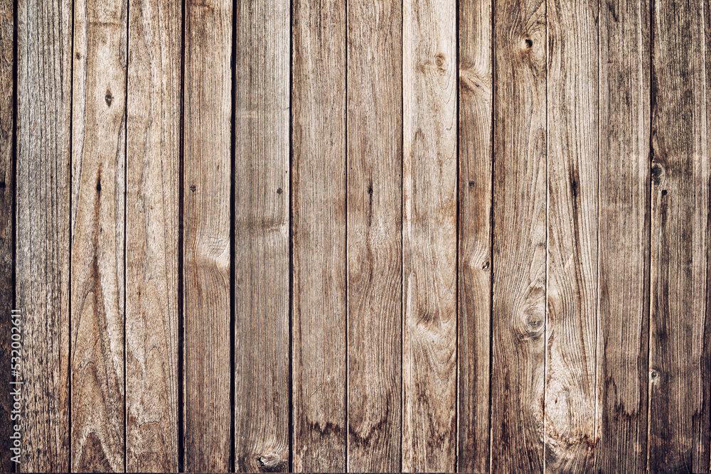 Leinwandbilder wood panel texture background.top view of weathered vintage wooden with cracks. brown rustic rough w