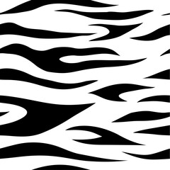 Trendy zebra skin pattern background vector. Animal fur, vector background for Fabric design, wrapping paper, textile and wallpaper. Zebra skin, stripes pattern. Animal print, detailed texture.