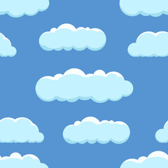 Seamless background with clouds