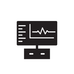 Medical Monitor Icon Vector Illustration 