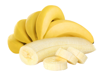 Isolated bunch of bananas