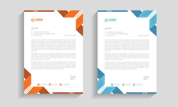 modern letterhead design template for business