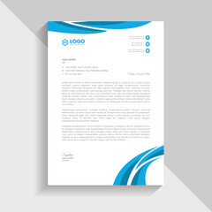 Corporate brand identity letterhead template in a4 size