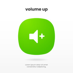 3d speaker and sound icon. Volume up icon. Computer voice icon. Megaphone and music icon. Sound pictogram. Musical note. Audio sign. UI UX element. Sound button. Audio system, noise with soft UI.