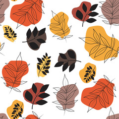 Autumn Leaves seamless pattern