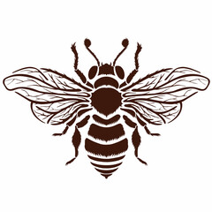 Bee stencils logo illustration 