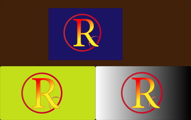 R letter initial logo vector  image letter  