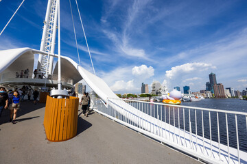 Kaohsiung harbor and dagang bridge in Taiwan