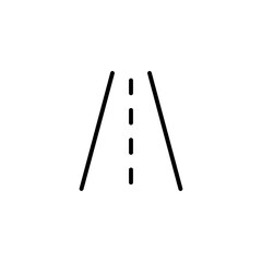 Road line icon isolated on white background