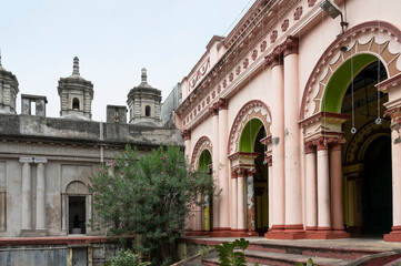 Fototapeta na wymiar Andul Rajbarhi , a palace or rajbari near Kolkata in Andul. Heritage site.