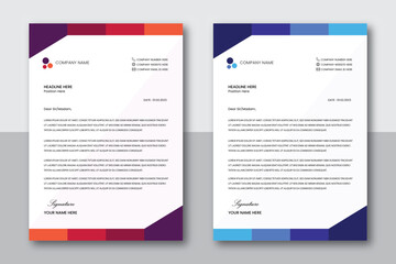 creative modern professional letterhead design template.business letterhead set